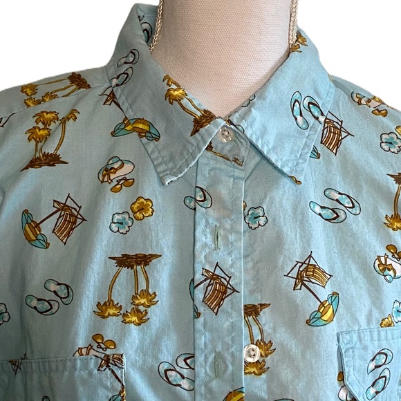 BocaBay Hawaiian Style Button Up Shirt Size XL - Picture 3 of 6